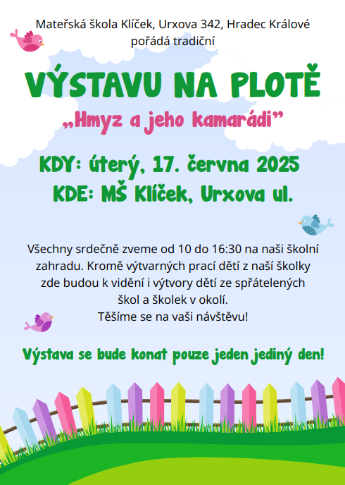 obrázek zpráva Zveme Vás na Výstavu na plotě